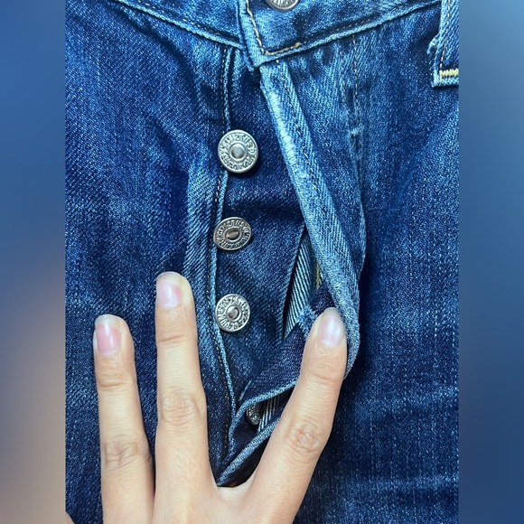 Citizens Of Humanity Blue Straight Jeans with Distressed Detail - Picture 10 of 12